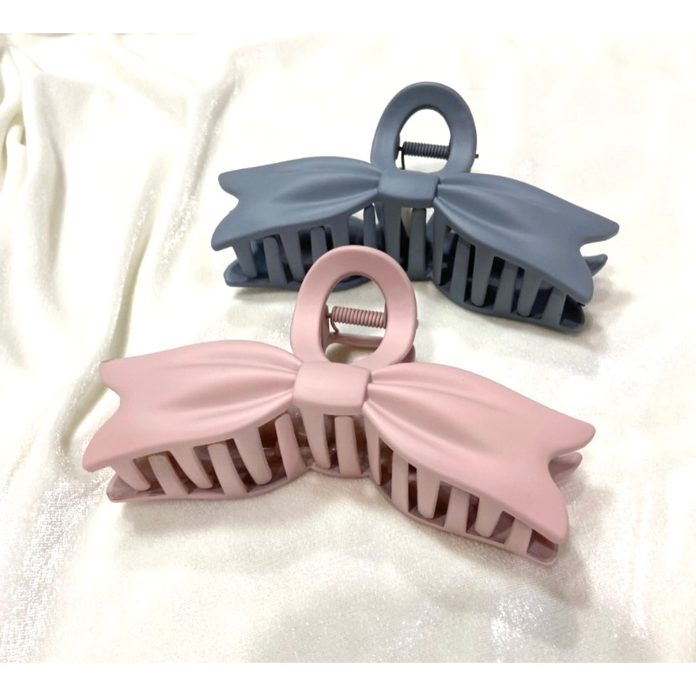 Premium Matte Bow Hair Clip‎ Set - Large Non-Slip Claw Clips for Thick/Thin Hair - Picture 3 of 4